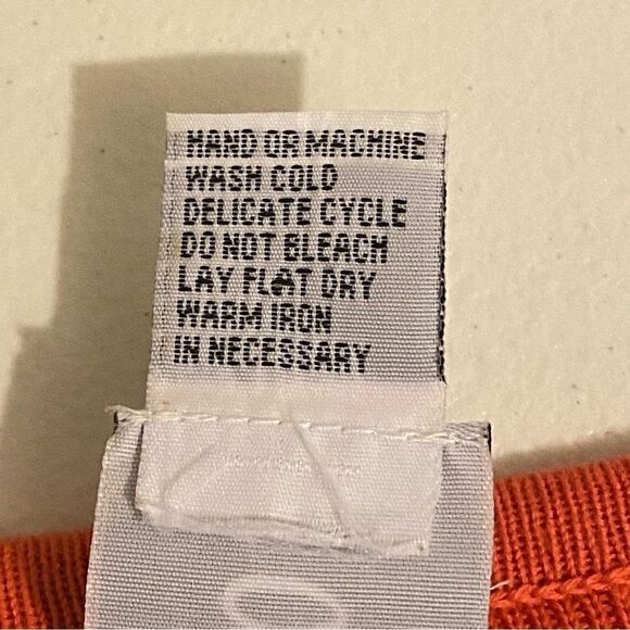 Women’s G Knitwear Button Down Long Sleeves Orange Black Striped Sweater Size L - Picture 6 of 8